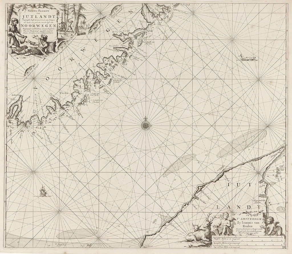 Detail of Sea chart of part of the coast of Norway and Jutland by unknown