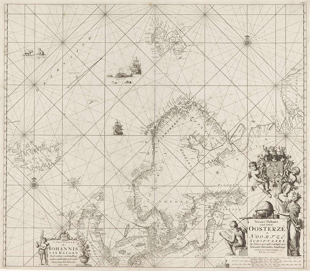 Detail of Sea chart of the Baltic and North Sea by Anonymous