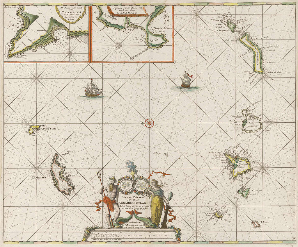 Detail of Sea chart of the Canary Islands by Anonymous