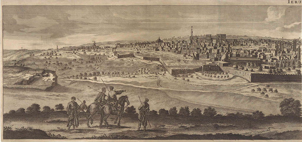 Detail of View of Jerusalem (left panel) by Cornelis de Bruyn