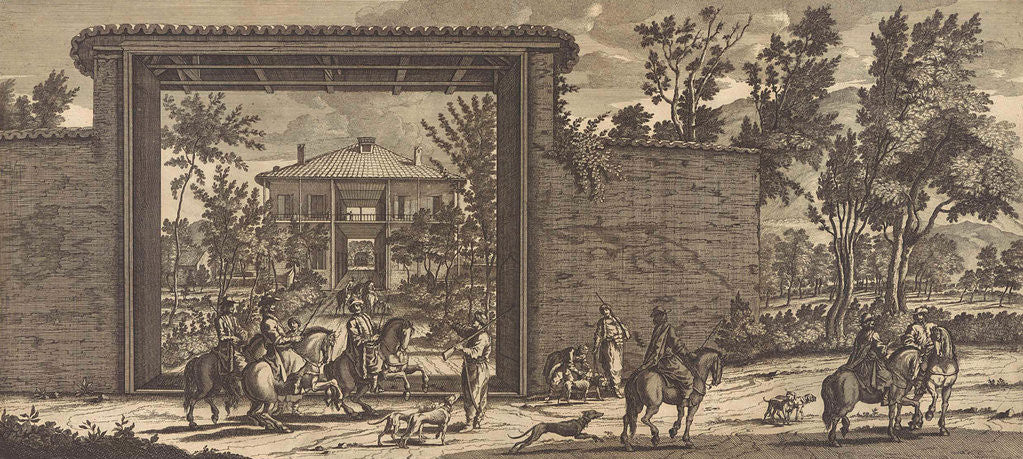 Detail of Hunting Lodge in Smyrna by Cornelis de Bruyn
