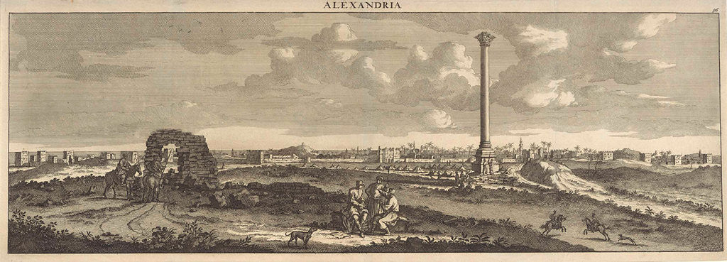 Detail of View of the city of Alexandria by Cornelis de Bruyn