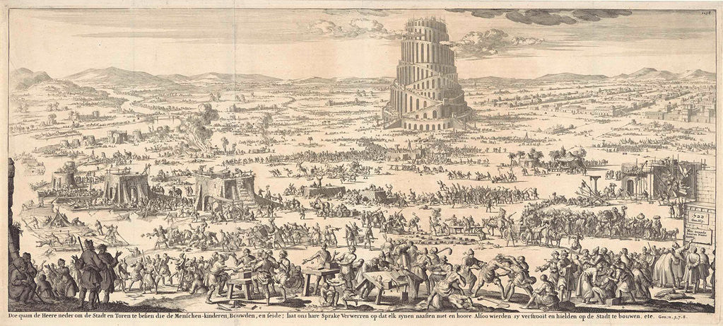 Detail of Tower of Babel by Willem Goeree