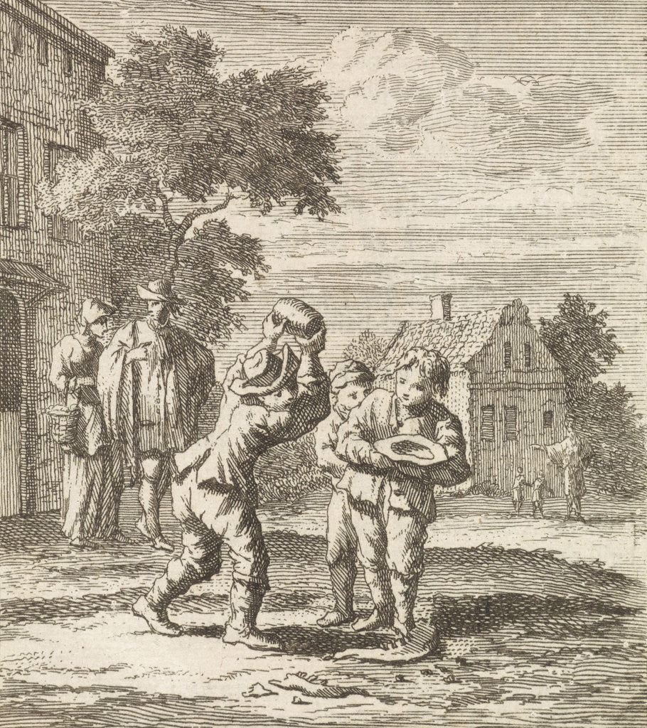 Detail of Children play a game by Pieter Arentsz II