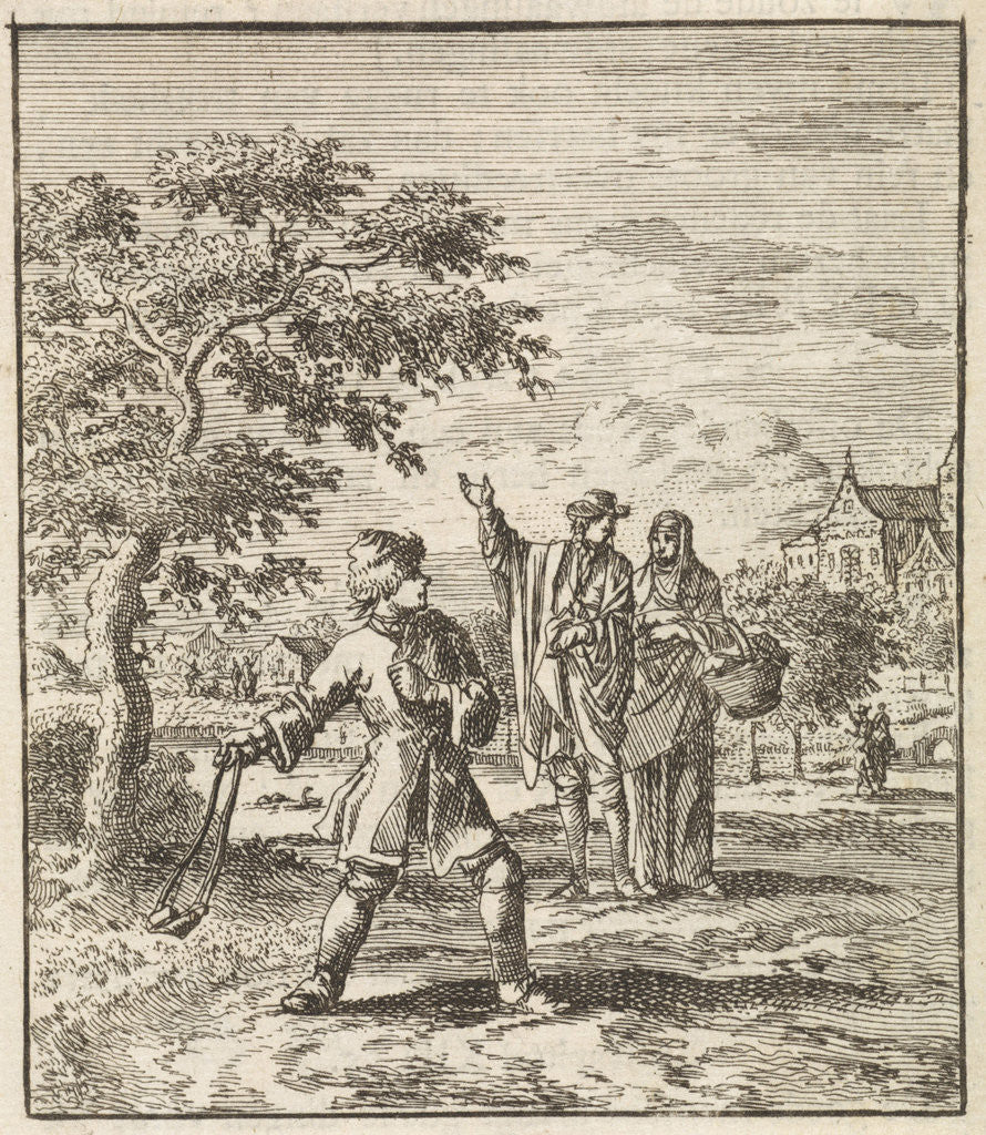 Detail of A boy swinging a stone by Pieter Arentsz II