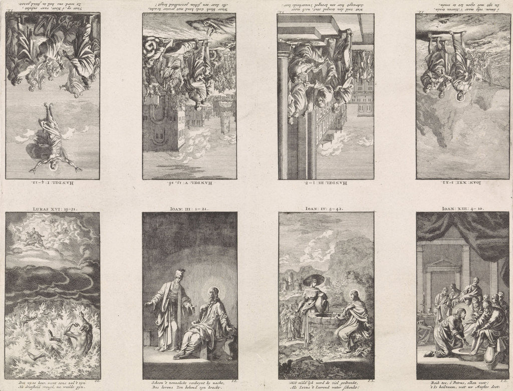 Detail of Eight New Testament scenes on a sheet by Pieter Arentsz & Cornelis van der Sys II