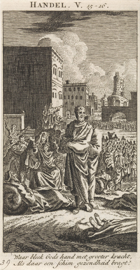 Detail of Peter and John among the sick by Anonymous