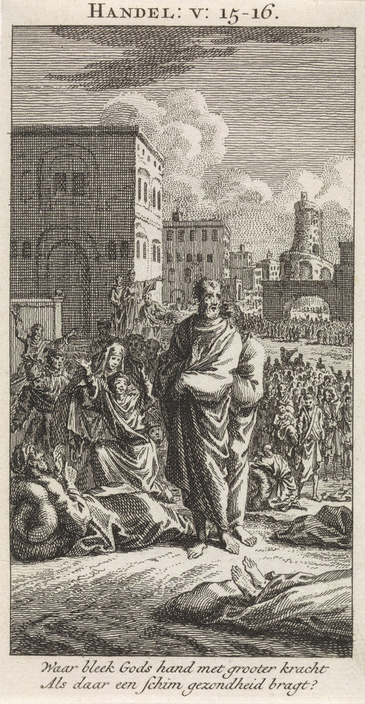 Detail of Peter and Johannes among the sick by Anonymous