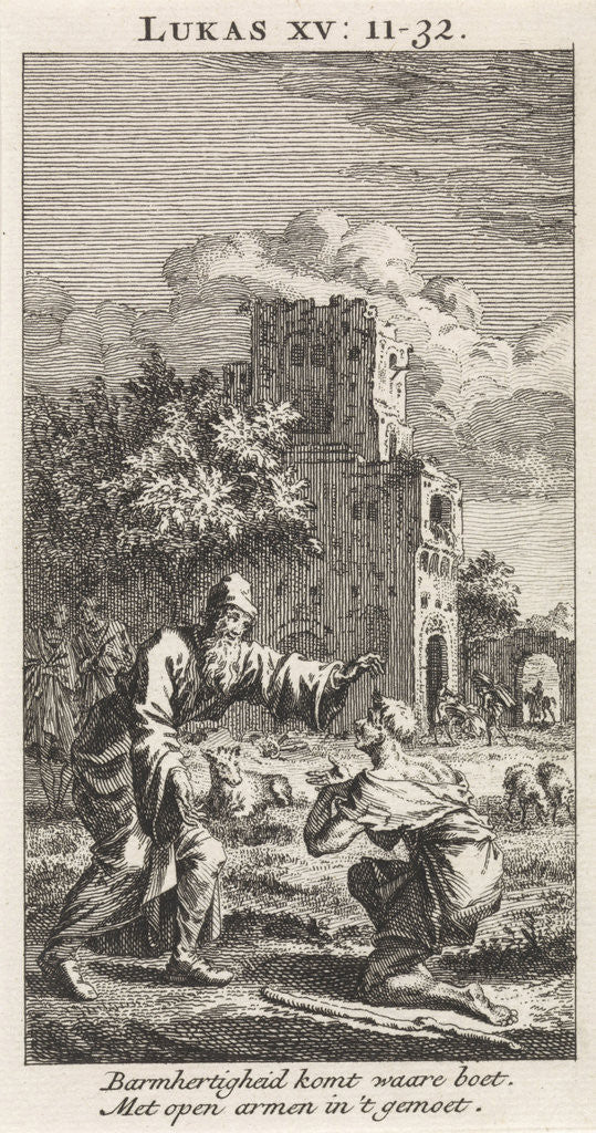 Detail of Return of the prodigal son by Anonymous