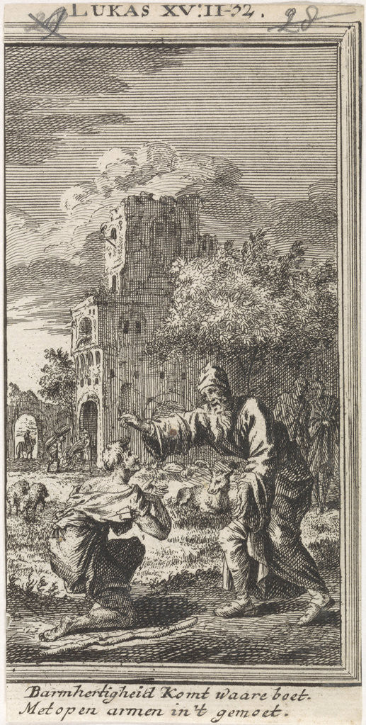 Detail of Return of the prodigal son by Anonymous