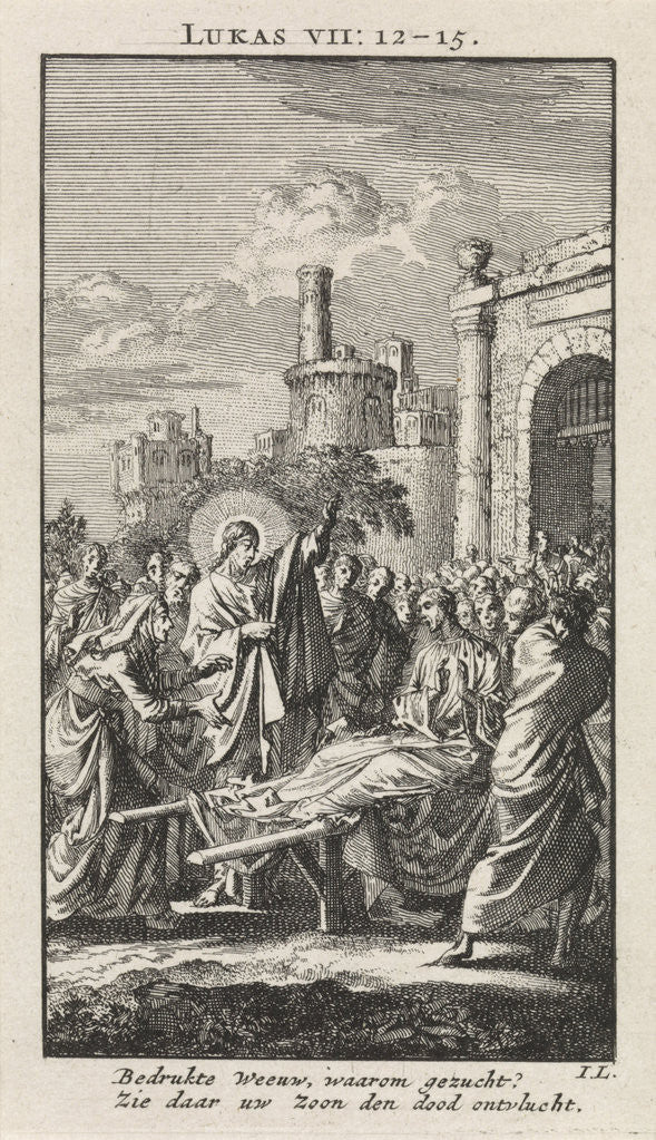 Detail of Generation of the son of the widow of Nain by Pieter Arentsz & Cornelis van der Sys II