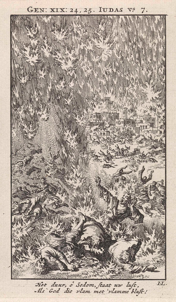 Detail of Destruction of Sodom by Pieter Arentsz & Cornelis van der Sys II