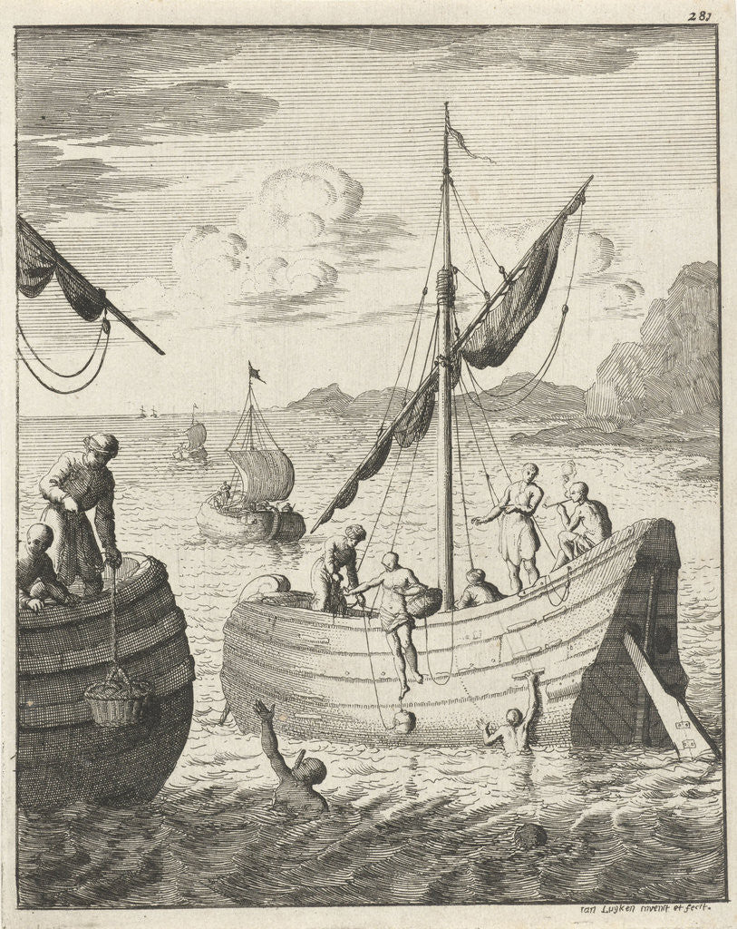 Detail of Pearl Fisheries in Persia by Jan Luyken