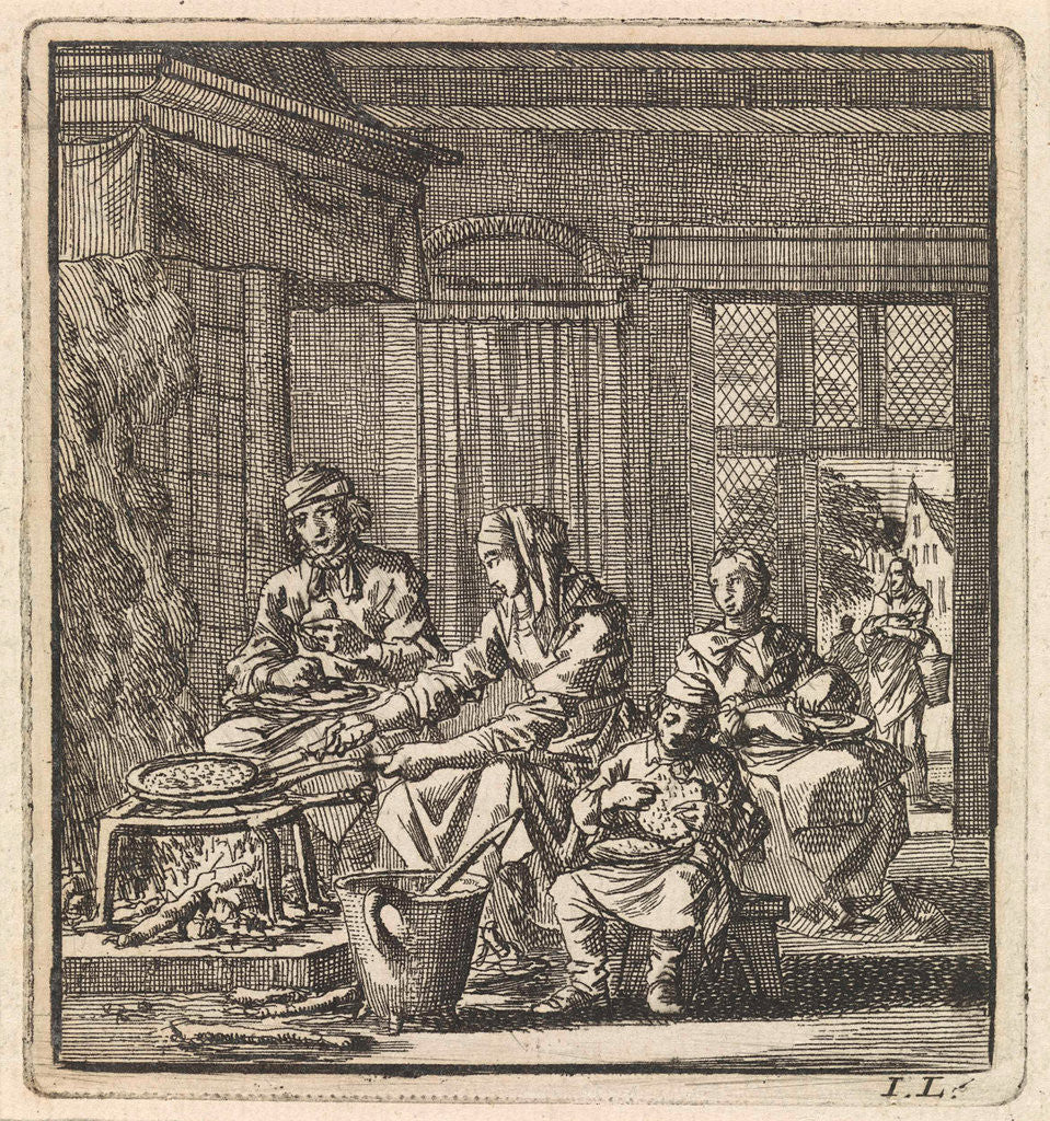 Detail of Pancake Baker by Cornelis van der Sys II