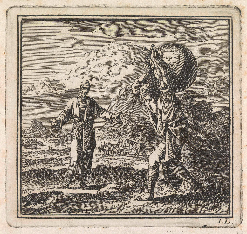 Detail of Man carries the world on his back by Pieter Arentsz & Cornelis van der Sys II