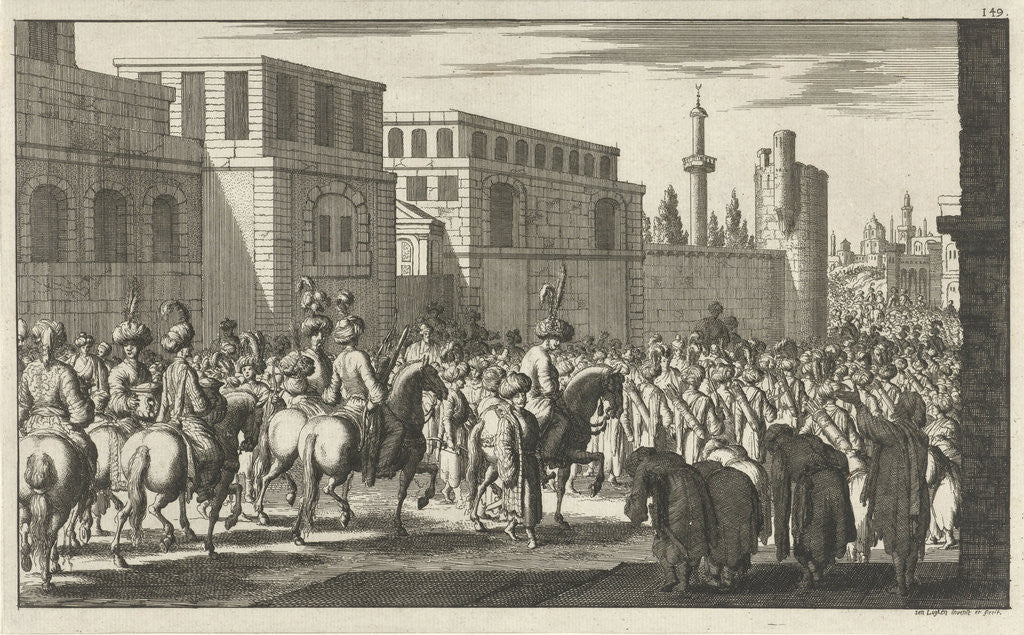 Detail of Procession at the exit of the Grand Vizier by Jan Luyken