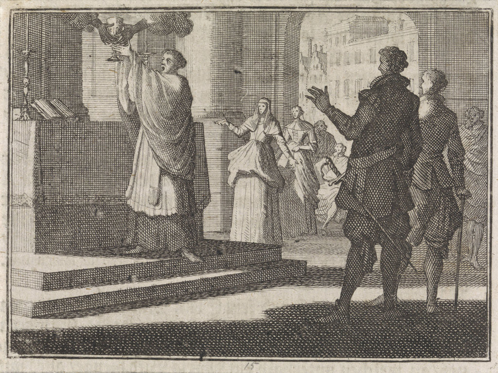 Detail of Two hands take the chalice from a priest by Frantz Martin Hertzen