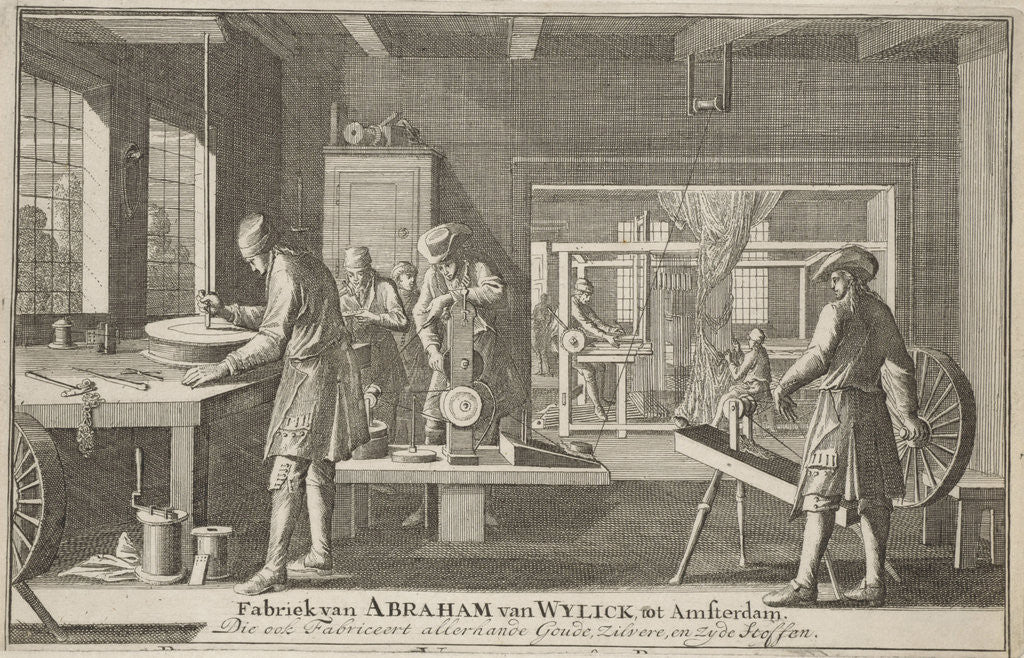 Detail of Address card of Abraham van Wylick by Caspar Luyken