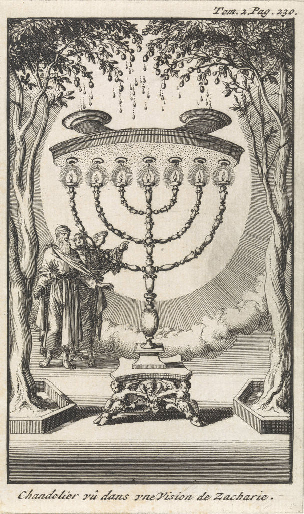 Detail of Zechariah sees the menorah by Pieter Mortier