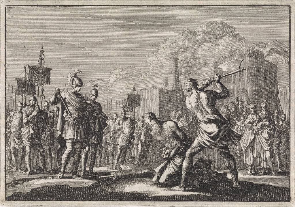 Detail of The beheading of Antigonus ordered by Anthony by Pieter Mortier