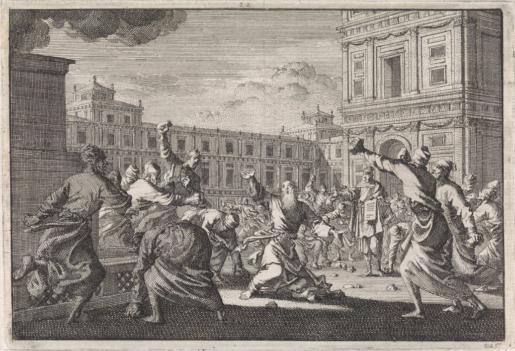 Detail of Stoning of Zacharias by Pieter Mortier