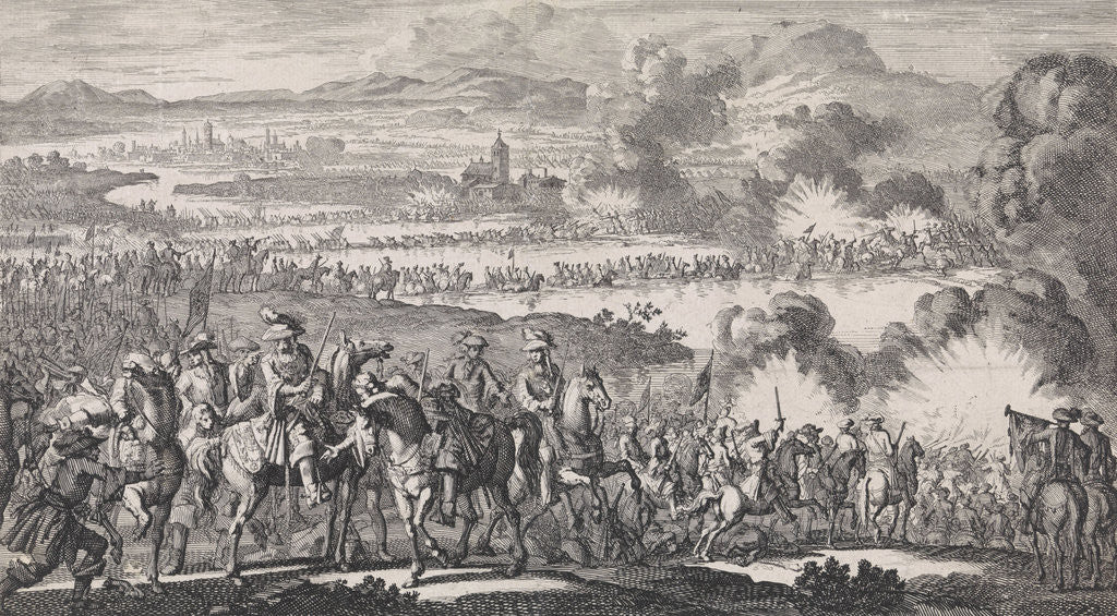 Detail of Battle of the Boyne, 1690 by Pieter Mortier