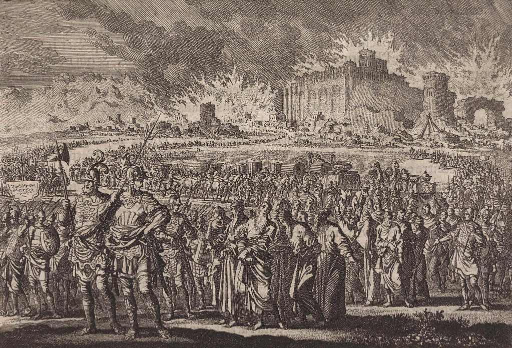 Detail of Destruction of Jerusalem by the Babylonian army by Jan Luyken