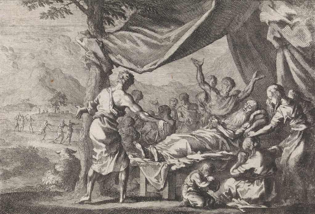 Detail of Adam's deathbed by Pieter Mortier