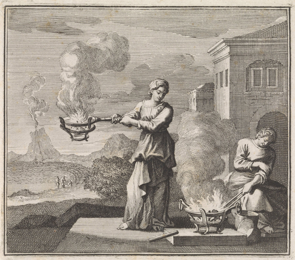 Detail of fire by Jan Luyken