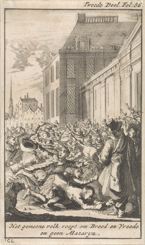 Detail of Protest of the population against Cardinal Mazarin by Boudewijn van der Aa