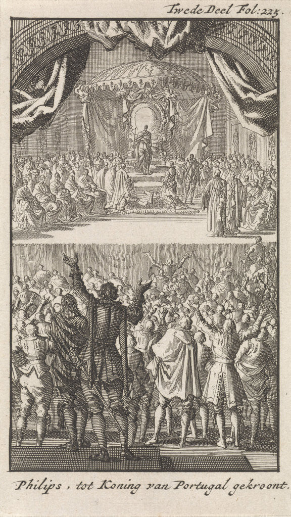 Detail of Philip II is crowned as king of Portugal by Engelbrecht Boucquet