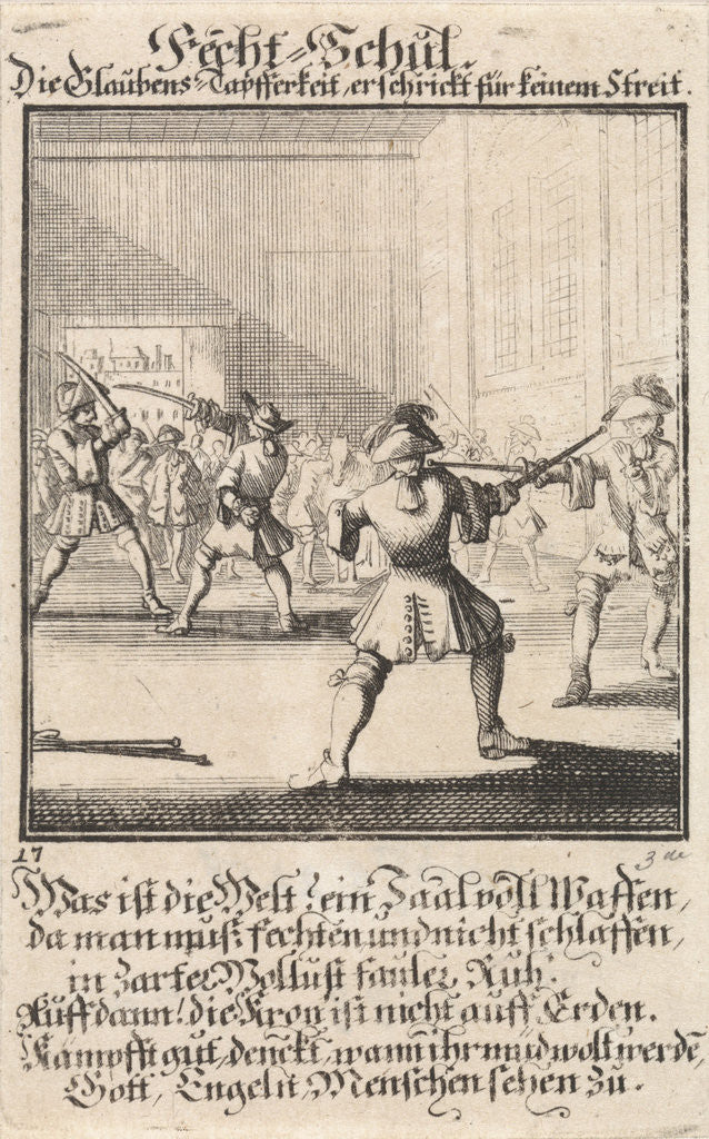 Detail of Fencing school by Anonymous