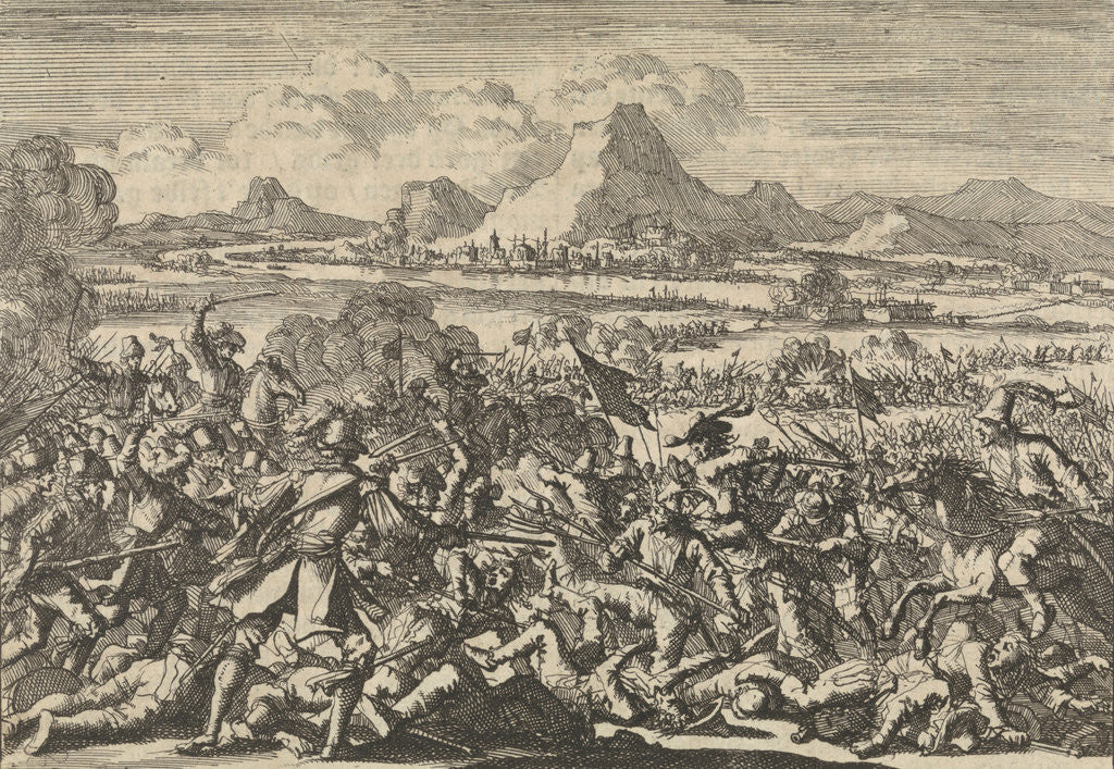 Detail of The Imperial army is defeated by the French at Mazia in Valtellina, Italy 1635 by Pieter van der Aa I