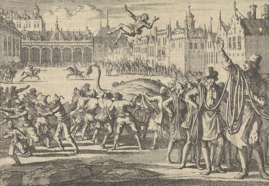 Detail of Peasant wedding by the butchers of Vienna for Emperor Matthias, 1613 by Pieter van der Aa I