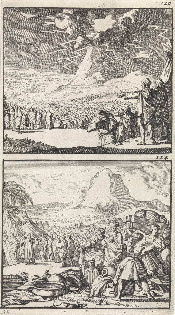Detail of Moses explains the Ten Commandments to the elders on Mount Sinai by Andries van Damme