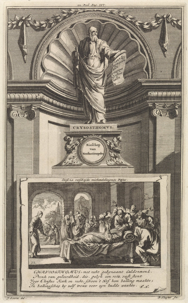 Detail of H John Chrysostom, Church Father by François Halma