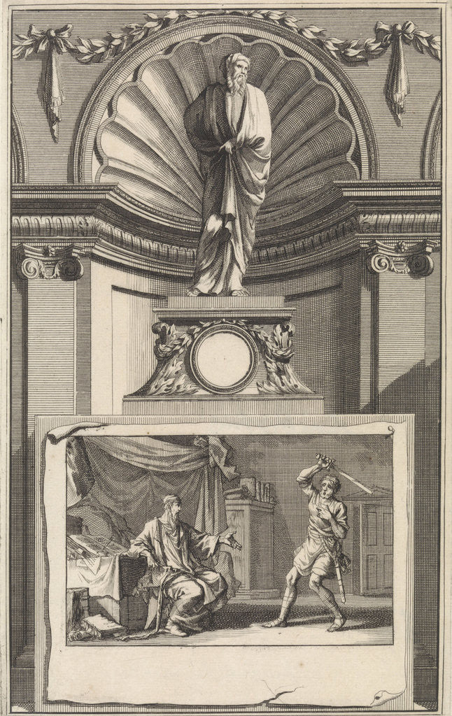 Detail of H. Ambrose of Milan, Church Father by Jan Goeree