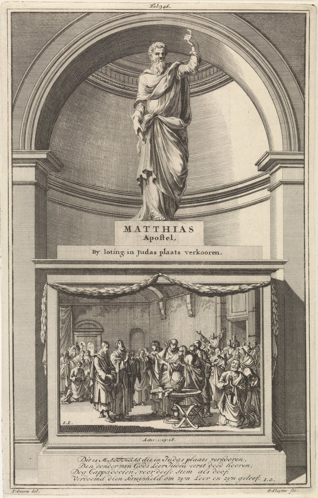 Detail of Apostle Mattias by François Halma