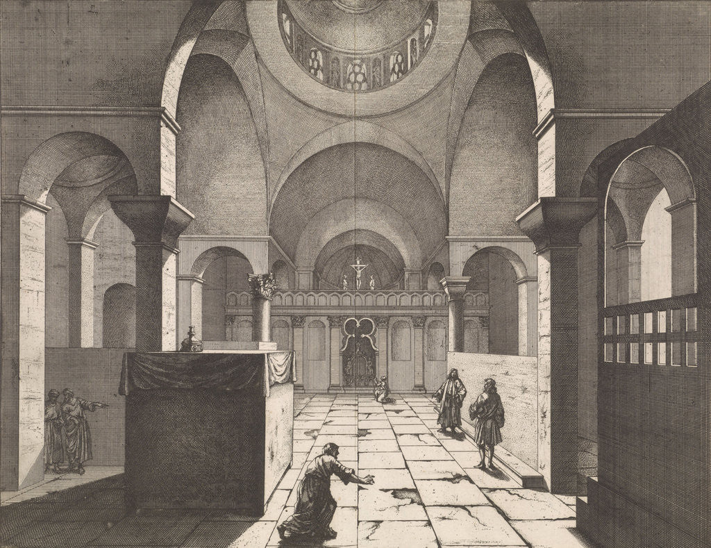 Detail of Interior of Greek domed church at Chalcedon by Jan Luyken