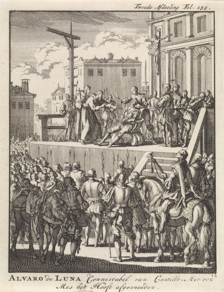 Detail of Álvaro de Luna y Jarana, Constable of Castile by Jan Luyken