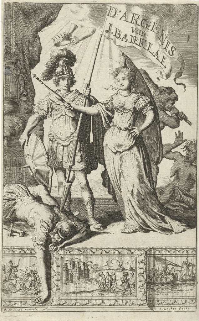 Detail of Queen and a Roman soldier by Jan Claesz ten Hoorn