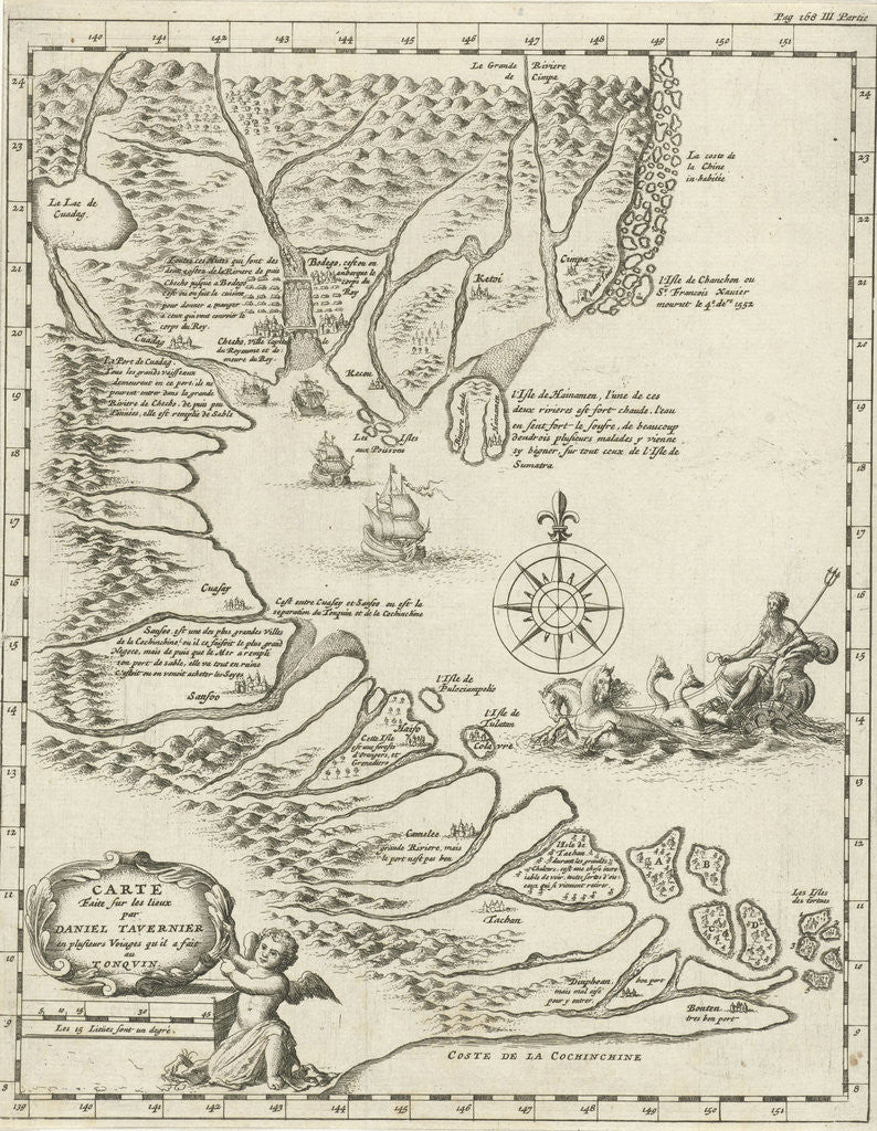 Detail of Map of Tonquin by Jan Luyken