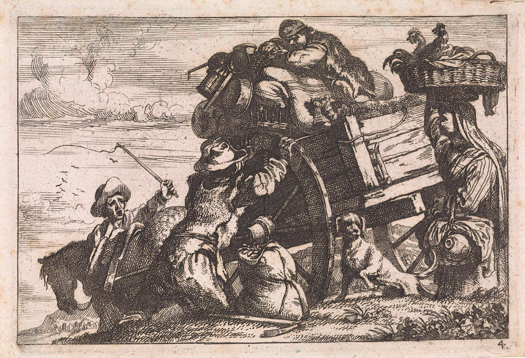 Detail of The cart by Jan Baptist de Wael