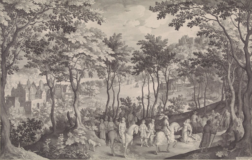 Detail of David and Abigail by Francoys van Beusekom