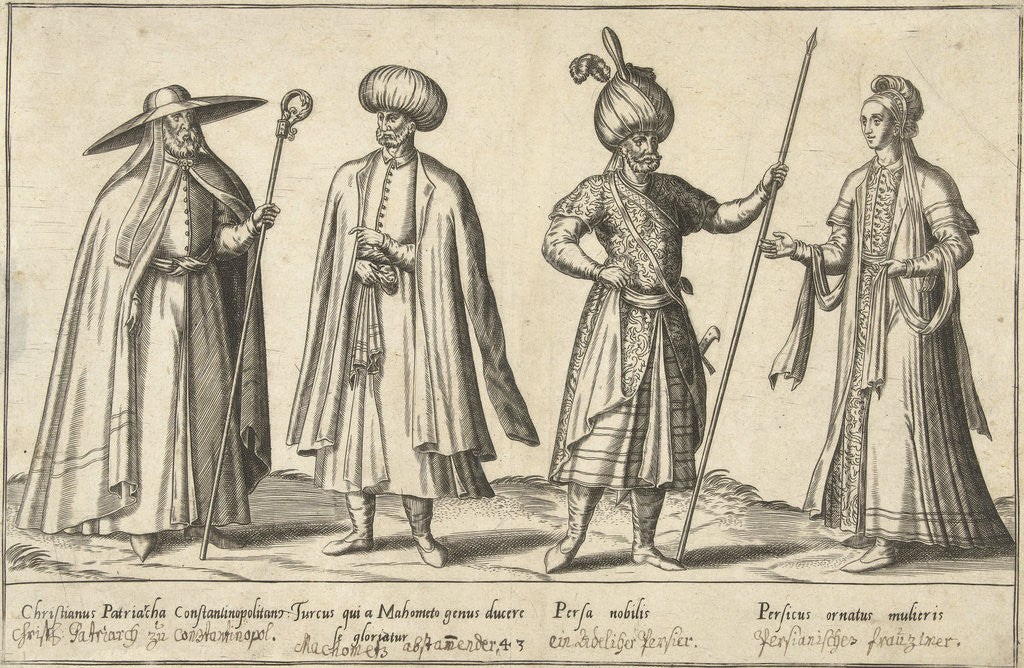 Detail of Dress of Ottomans and Persians around 1580 by Joos de Bosscher