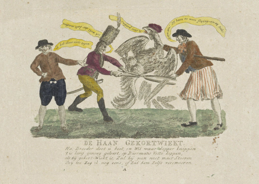 Detail of Short Wicks of a French rooster by Anonymous