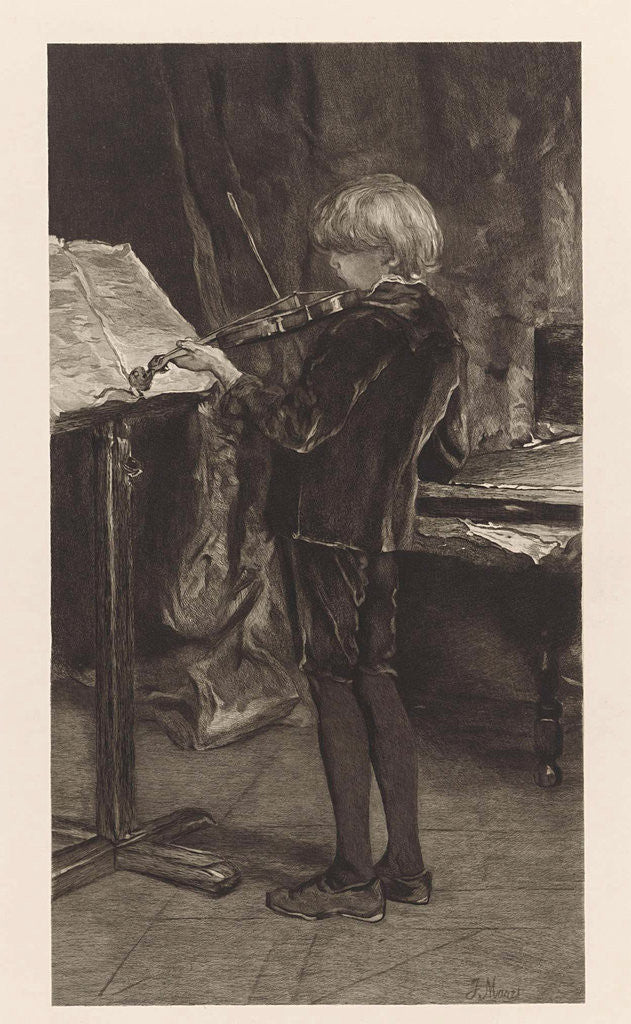 Detail of Young violin player by Willem Steelink I