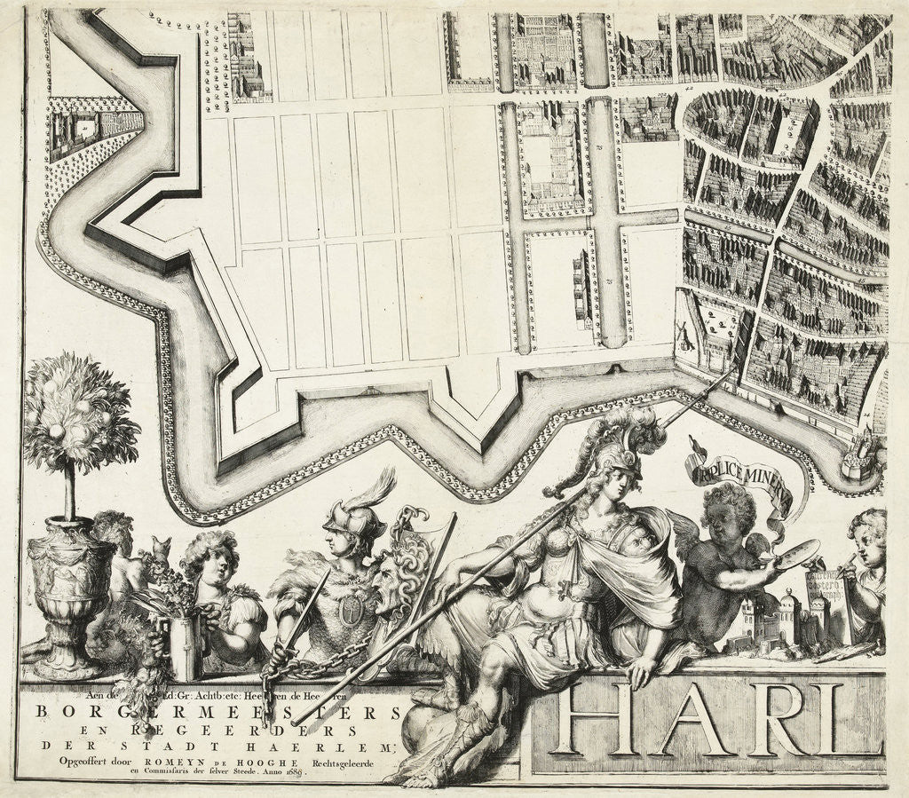 Detail of Part of the plan of Haarlem by Romeyn de Hooghe