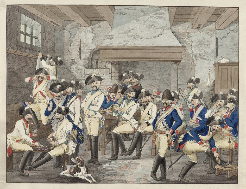 Detail of Uniforms of the Dutch cavalry, ca 1787-1790 by Anonymous