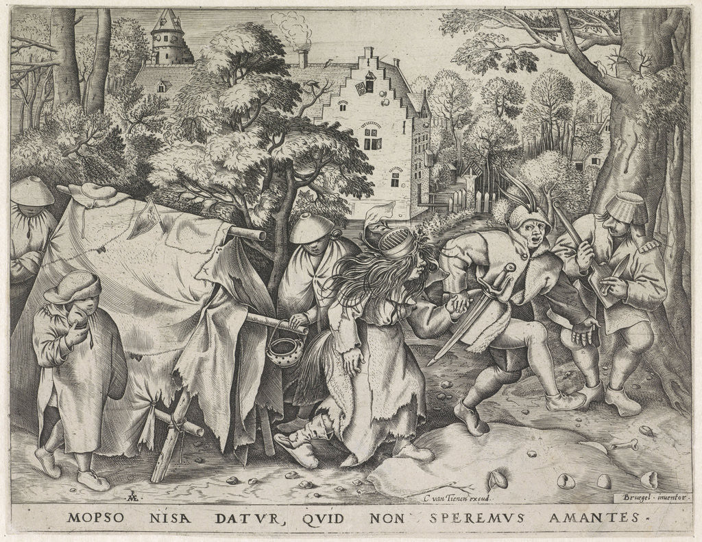 Detail of Dirty bride or wedding of Mopsus and Nisa by Cornelis van Tienen